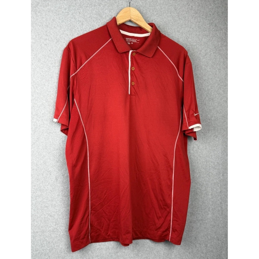Nike Golf Dri-FIT Tour Performance Polo Shirt Red Men's Large
